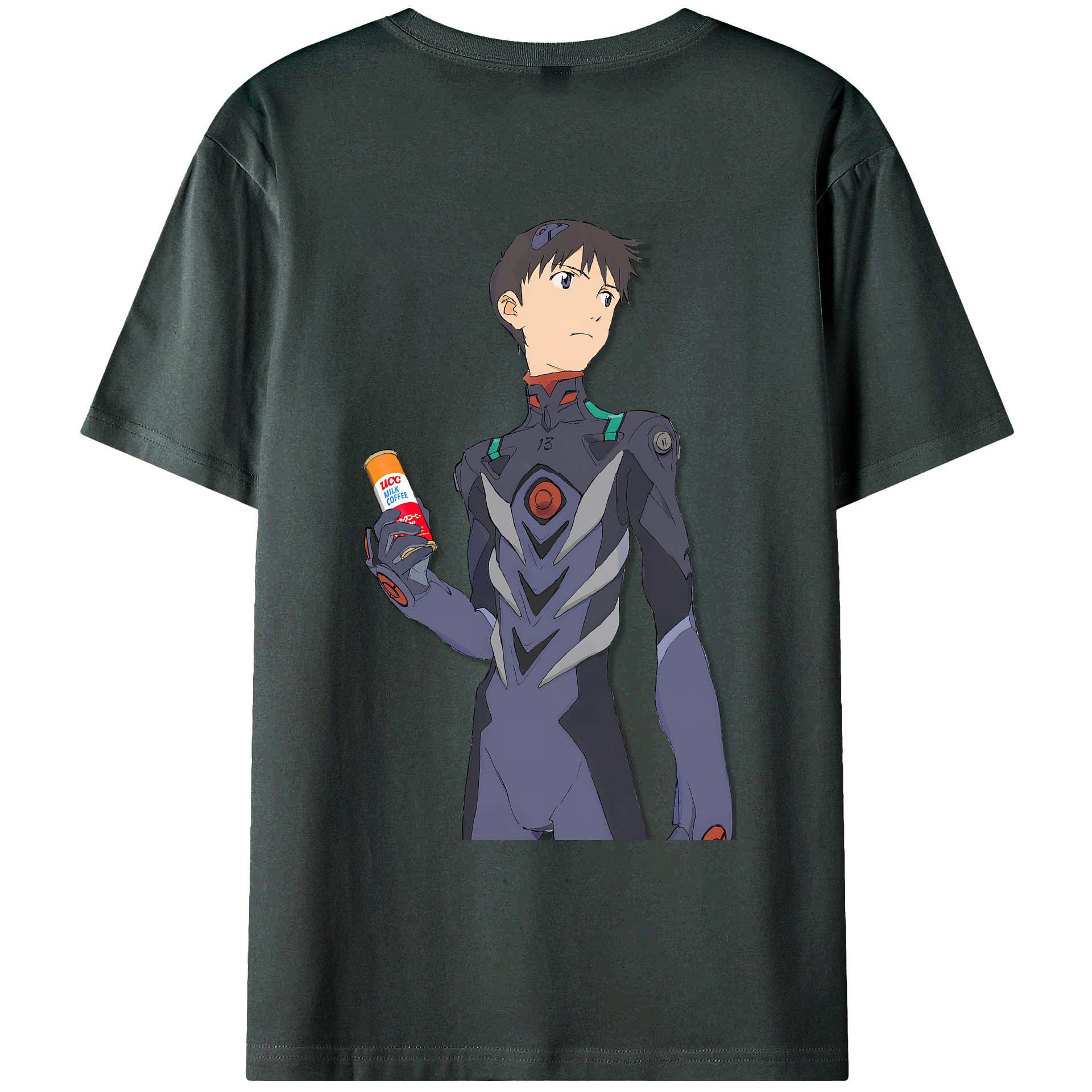 （画像用） EVA 新世紀エヴァンゲリオン 綿100％ メンズ半袖Tシャツ（バックプリント） 通気性